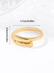 Damen Ring mit einfarbigem Nageldesign