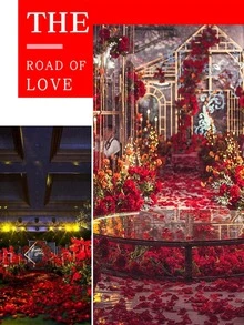 1包人造玫瑰花瓣設計五彩紙屑，現代無紡布家用五彩紙屑 - 酒紅色 - 查看 3