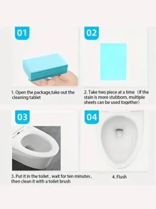 30 片廁所清潔片，低氣味，有效清潔馬桶和去除碗污