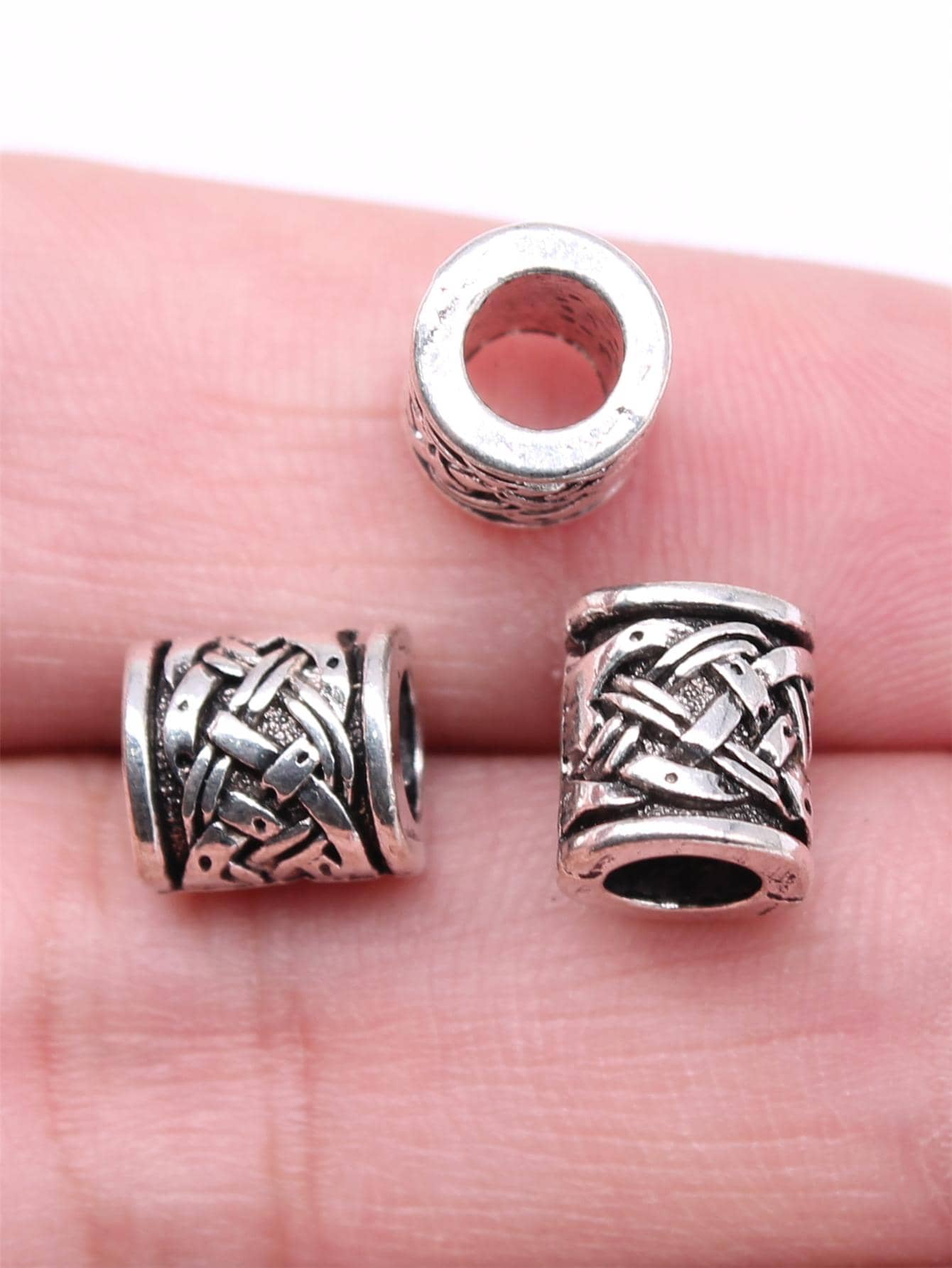 12pcs/set Bead DIY Jewelry Accessory - Ancient Silver - View 1