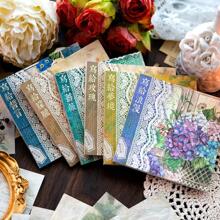 40 chiếc giấy nguyên liệu hoa văn hỗn hợp - màu đen - Xem 9