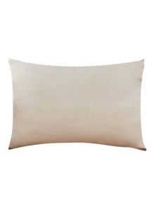 1入組素色靠墊套不附帶内芯極簡編織織物裝飾抱枕套 - 米色 - 查看 7