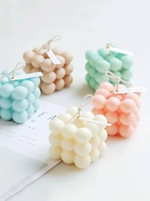 1 套硅胶肥皂模具，创意方形设计工艺品肥皂模具 - 白色 - 查看 1