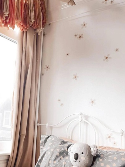 1 قطعة ملصقات ورق حائط زهور بوهيمية DIY لديكور المنزل، ملصقات جدارية زهور عتيقة لغرفة المعيشة وغرفة النوم، ملصقات جدارية بألوان زهور سادة، ملصقات، ملصقات جدارية، ملصقات فينيل لديكور المنزل، عناصر ديكور الربيع لتجديد منزلك، ملصقات ديكور الإطار هدايا عيد الميلاد والتخرج