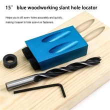 14 Cái/bộ Dụng Cụ Đục Lỗ Chế Biến Gỗ, Định Vị Đục Lỗ Chế Biến Gỗ Hai Tông Màu Hiện Đại Cho Chế Biến Gỗ - màu đen - Xem 6