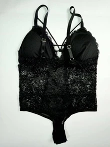 Body de encaje - Negro - Ver 2