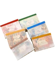 100 piezas Papel material de color mixto material moderno para escuela - Marrón - Ver 7