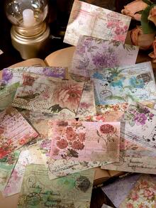 100 piezas Papel material de color mixto material moderno para escuela - Marrón - Ver 4