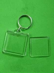 Rõ Ràng Khung Ảnh Móc Chìa Khóa Acrylic Hình Chữ Nhật Chèn Ảnh Hình Khung Móc Khóa Chìa Khóa DIY Chia - Trong sáng - Xem 1