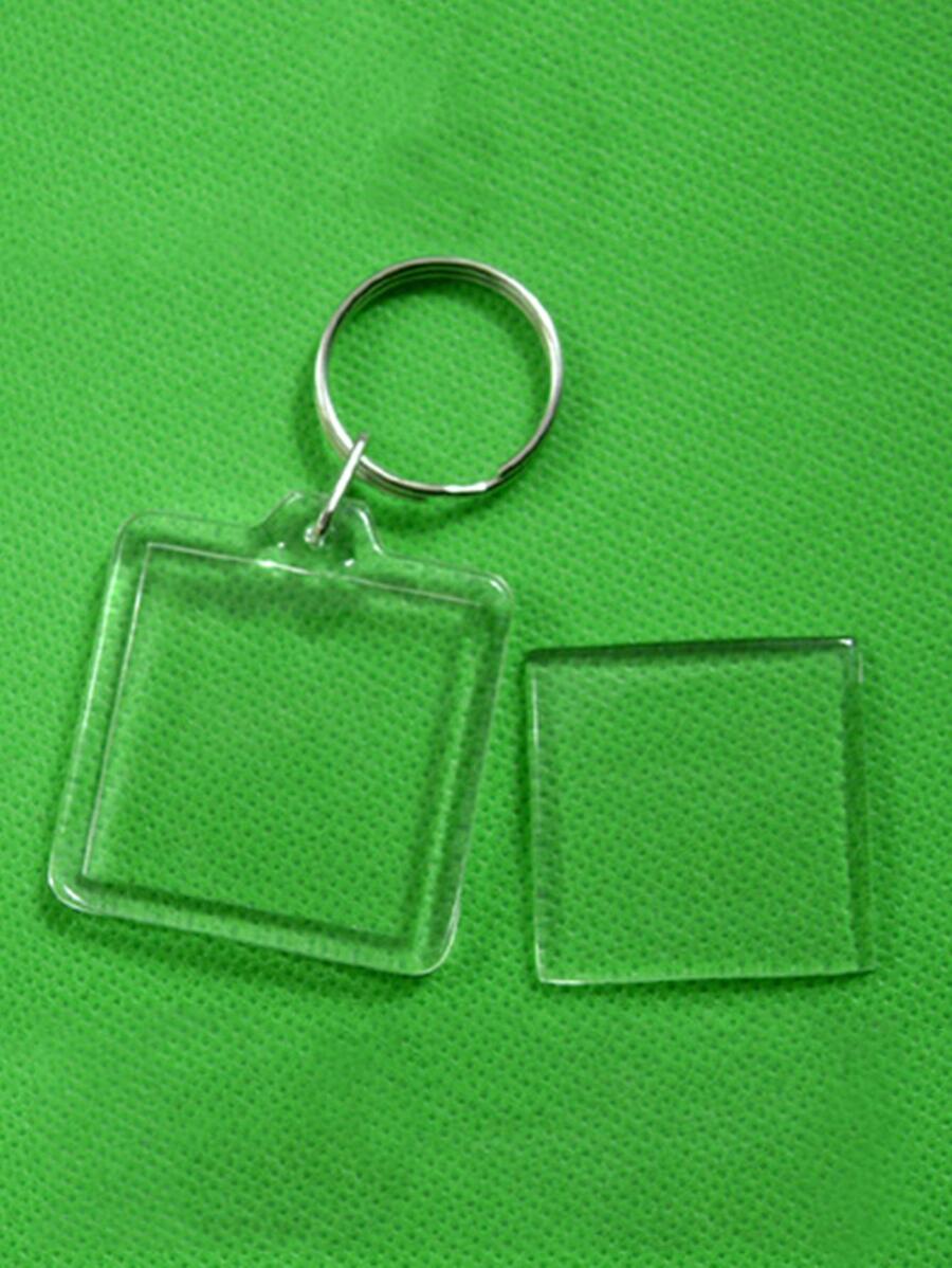 Rõ Ràng Khung Ảnh Móc Chìa Khóa Acrylic Hình Chữ Nhật Chèn Ảnh Hình Khung Móc Khóa Chìa Khóa DIY Chia - Trong sáng - Xem 1