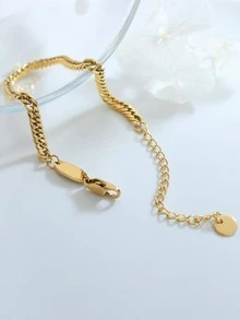 Pulsera de cadena minimalista - Amarillo Oro - Ver 4