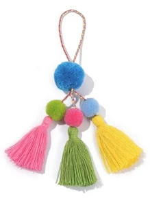 Bohemian Tassel Keychain For Women Bag Charm Key Cell Phones Pendant Keyring - Nhiều màu - Xem 1