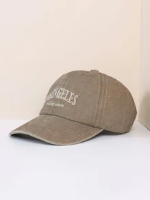 Y2k Unisex Embroidered Letters Los Angeles Sunscreen Breathable Fashionable Baseball Cap, Suitable For Daily Wear And Leisure - Khaki - View 2