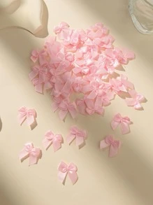 30/50/100/200 Chiếc Nơ Ruy Băng Satin Đồ Thủ Công DIY Nơ Thu Nhỏ Cho Giày Dép, Quần Áo, Trang Trí Hộp Quà Tặng, Phụ Kiện Đồ Lót, Nhiều Kích Cỡ - Hồng - Xem 4