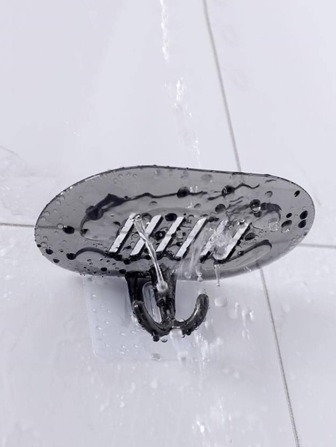 1pc Plastic Soap Dish, Modern Solid Color Multifunction Punch-free Soap Holder For Home And Bathroom