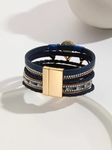 1 Trái Tim Bohemian & Kim Cương Giả Trang Trí Bện Chi Tiết Dây Chuyền Vòng Tay Cho Nữ Cho Kỳ Nghỉ - Nhiều màu - Xem 3