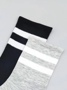 6 đôi tất nam kẻ sọc thông thường cho cuộc sống hàng ngày - Nhiều màu - Xem 5