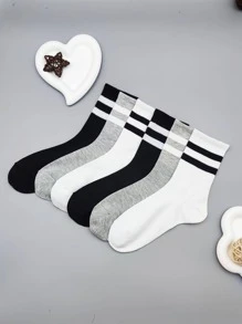 6 đôi tất nam kẻ sọc thông thường cho cuộc sống hàng ngày - Nhiều màu - Xem 2