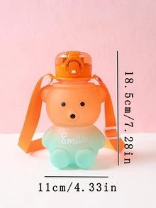 1 chai nước thiết kế gấu hoạt hình - trái cam - Xem 4