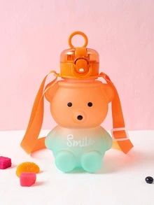 1 chai nước thiết kế gấu hoạt hình - trái cam - Xem 5