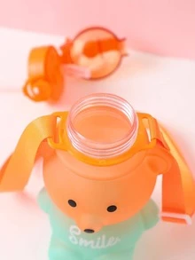 1 chai nước thiết kế gấu hoạt hình - trái cam - Xem 7