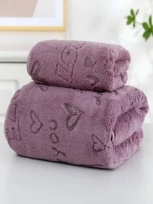 1pc Coral Fleece Heart-Shaped Towel Bath Towel: Super Soft, Absorbent, Skin-Friendly. Ideal For Bathroom, Gym, Hotel, Vacation, Beach. A Must-Have For Daily Use At Home Or Travel - Perfect Gift For Everyone Home Bathroom Decor Back To School For Beauty Salon Home Bathroom