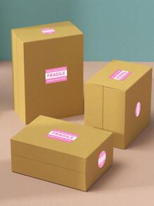 100 张易碎标签、快递包装警告贴纸、学校用品、返校 - 彩色 - 查看 3