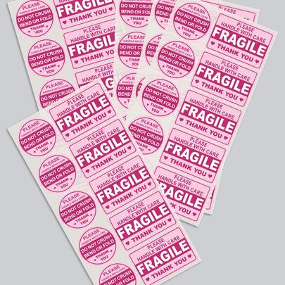 100pcs Fragile Labels, Express Package Warning Stickers Back To School