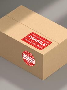 100pcs Fragile Labels Shipping Package Warning Stickers,School Supplies,Back To School - Multicolor - View 2