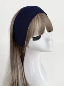 1条简约针织发带，学院风街头时尚运动发带，粉色、黑色、白色等多种颜色可选，男女通用，四季皆宜，可作发带、头巾、吸汗带，适合上学、大学、秋冬季节，是女士度假装扮的理想选择，优雅围巾，柔软舒适。