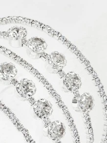 5 peças de pulseiras de punho de strass elegantes da moda, acessórios de casamento nupcial