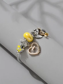 1 Thời Trang Hợp Kim Kẽm Ngọc Trai Giả Trái Tim & Ong Charm Lắc Tay Nữ Trang Trí Hàng Ngày - Nhiều màu - Xem 2