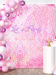 1 Vuông Đầm Đảng Phông Nền Bảng Nhựa Hiện Đại Lấp Lánh Trang Trí Nền Cho Đảng Sắp Xếp - Hồng - Xem 1