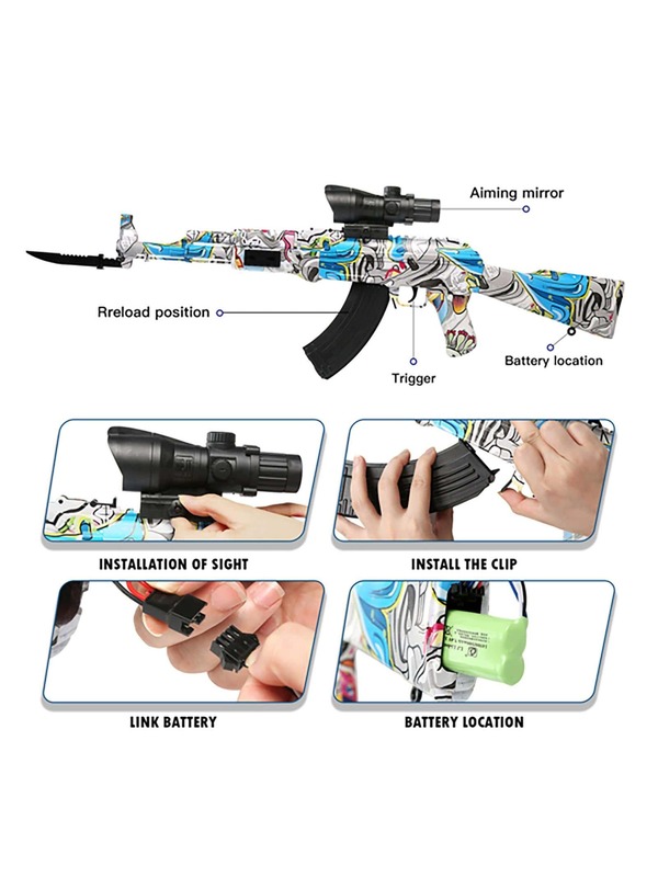 Electric Toy Gun,Kid Electric Toy Guns ,Motorized Gun Toys for Boys