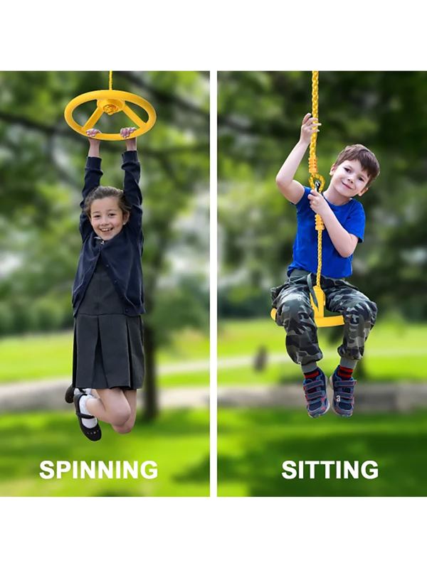 Swing Spinning Wheels Versatile Gymnastic and Wheel Obstacle for