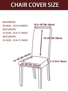 1pc Christmas Tree & Santa Claus Pattern Dining Chair Slipcover, Modern Polyester Dining Room Chair Slipcover For Home - Multicolor - View 5