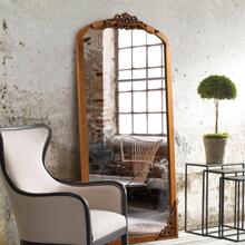 Wooden Arch Mirror Full Length Mirror Vintage Decorative Mirror For Living Room Bedroom 21"X 64" - 金色 - 查看 4