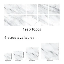 10 Cái/bộ Nhựa PVC Bóc Dính Sàn, Mẫu Đá Cẩm Thạch Hiện Đại Có Thể Tháo Rời Tầng Miếng Dán Cho Gia Đình - Nhiều màu - Xem 4