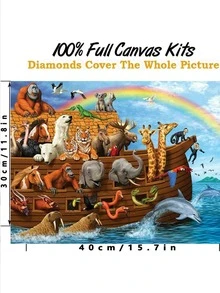 1set PMMA DIY Diamond Painting, Modern Animal Pattern Multi-purpose DIY Diamond Painting Without Frame For Home Wall Decor