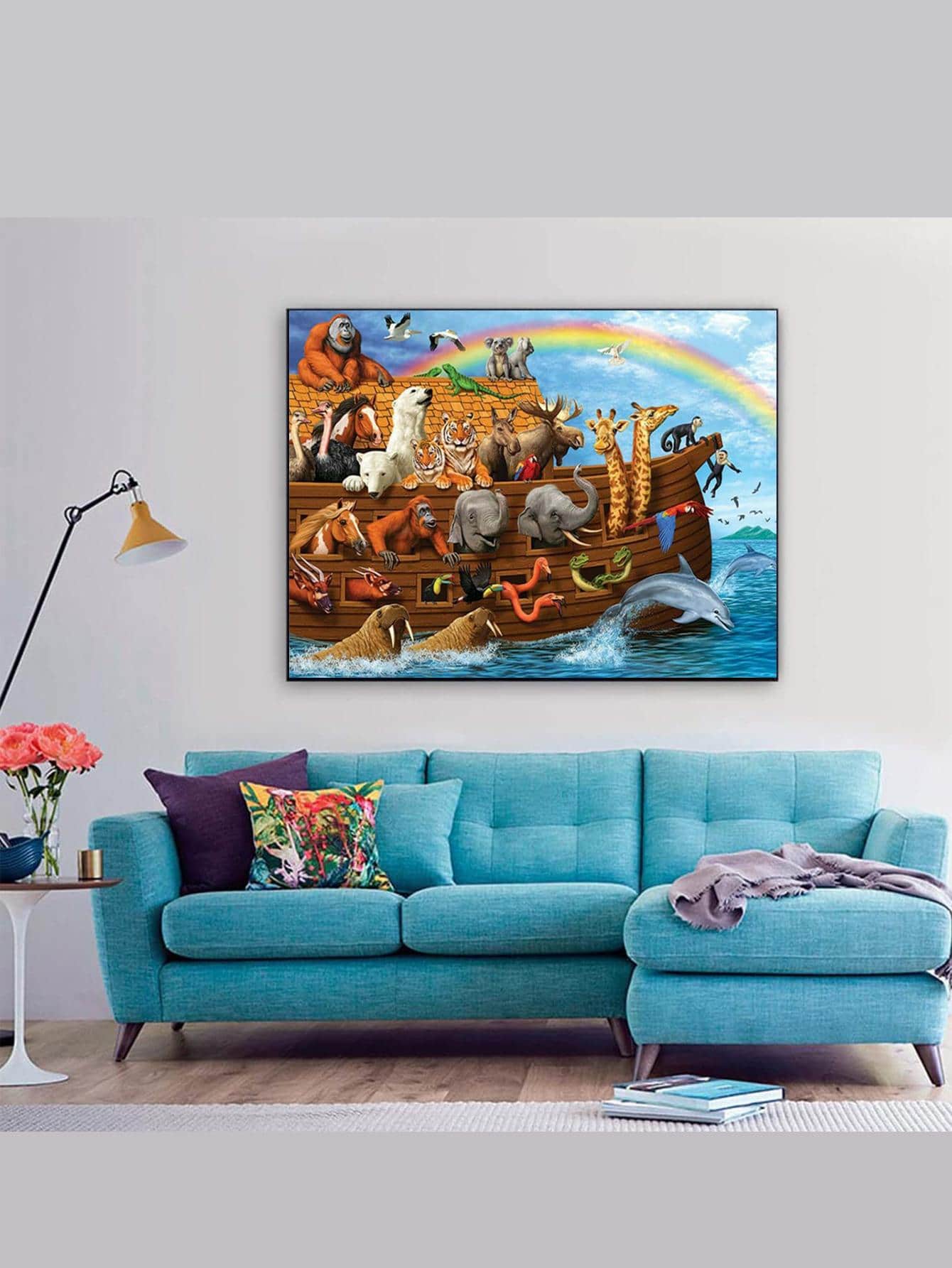 1set PMMA DIY Diamond Painting, Modern Animal Pattern Multi-purpose DIY Diamond Painting Without Frame For Home Wall Decor