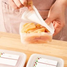 1 cái hộp lưu trữ thực phẩm cắm trại rõ ràng - trắng - Xem 4