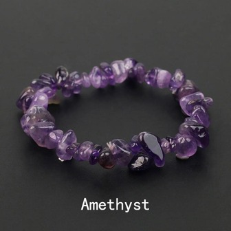 Asymmetric Natural Gemstone Bracelet Stretch Chip Beads Nuggets Rose Crystal Quartz Bracelets Bangles For Women