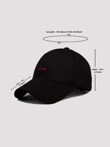 Men Letter Graphic Baseball Cap Casual - Black - View 4