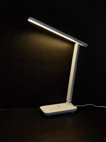 1pc Led Folding Desk Lamp With 3 Brightness Levels, Suitable For Bedroom, Study Room, Living Room, Reading Table - White - View 1