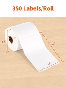 JADENS 4x6 Thermal Labels - 350 Labels, Compatible With Jadens,Rollo, Brother, Zebra And Most Thermal Printer, Perforated, Commercial Grade, Doesn't Compatible With Dymo - 白色 - 查看 3
