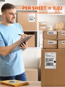 JADENS 4x6 Thermal Labels - 350 Labels, Compatible With Jadens,Rollo, Brother, Zebra And Most Thermal Printer, Perforated, Commercial Grade, Doesn't Compatible With Dymo - 白色 - 查看 4