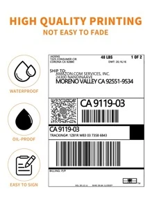 JADENS 4x6 Thermal Labels - 350 Labels, Compatible With Jadens,Rollo, Brother, Zebra And Most Thermal Printer, Perforated, Commercial Grade, Doesn't Compatible With Dymo - 白色 - 查看 5