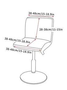 Bọc Ghế Văn Phòng Màu Trơn, Vải Bọc Ghế Văn Phòng Polyester Hiện Đại Cho Gia Đình - màu đen - Xem 3