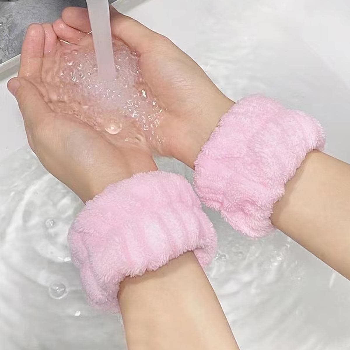 2 件防水腕带，防溅腕套，适用于洗脸、洗手