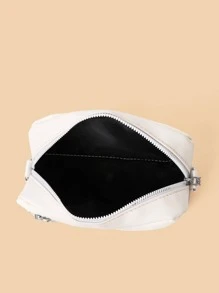 Nouveau sac à bandoulière en PU de couleur unie anti-éclaboussures avec fermeture éclair frontale, poche, sac bandoulière étanche. Sac multifonction pour le sport, le collège, avec mini porte-monnaie. Sac de voyage rétro, sac à provisions, sac de fête des Valentine, sac de camping, accessoires de retour à l'école, cadeaux de Saint-Valentin pour hommes, sac d'été, sac de vacances de printemps